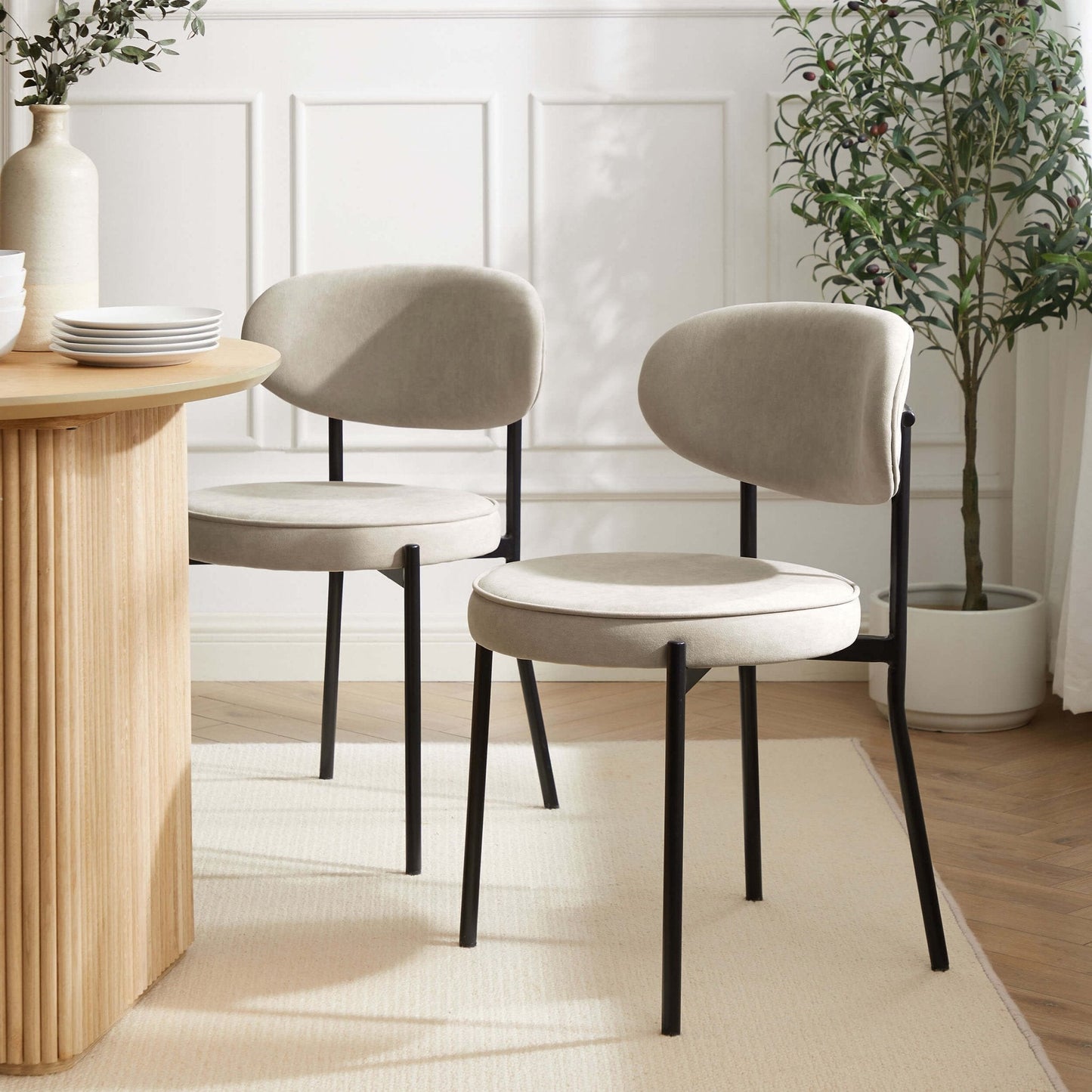 Dusk Mia Dining Chair in Matte Velvet
