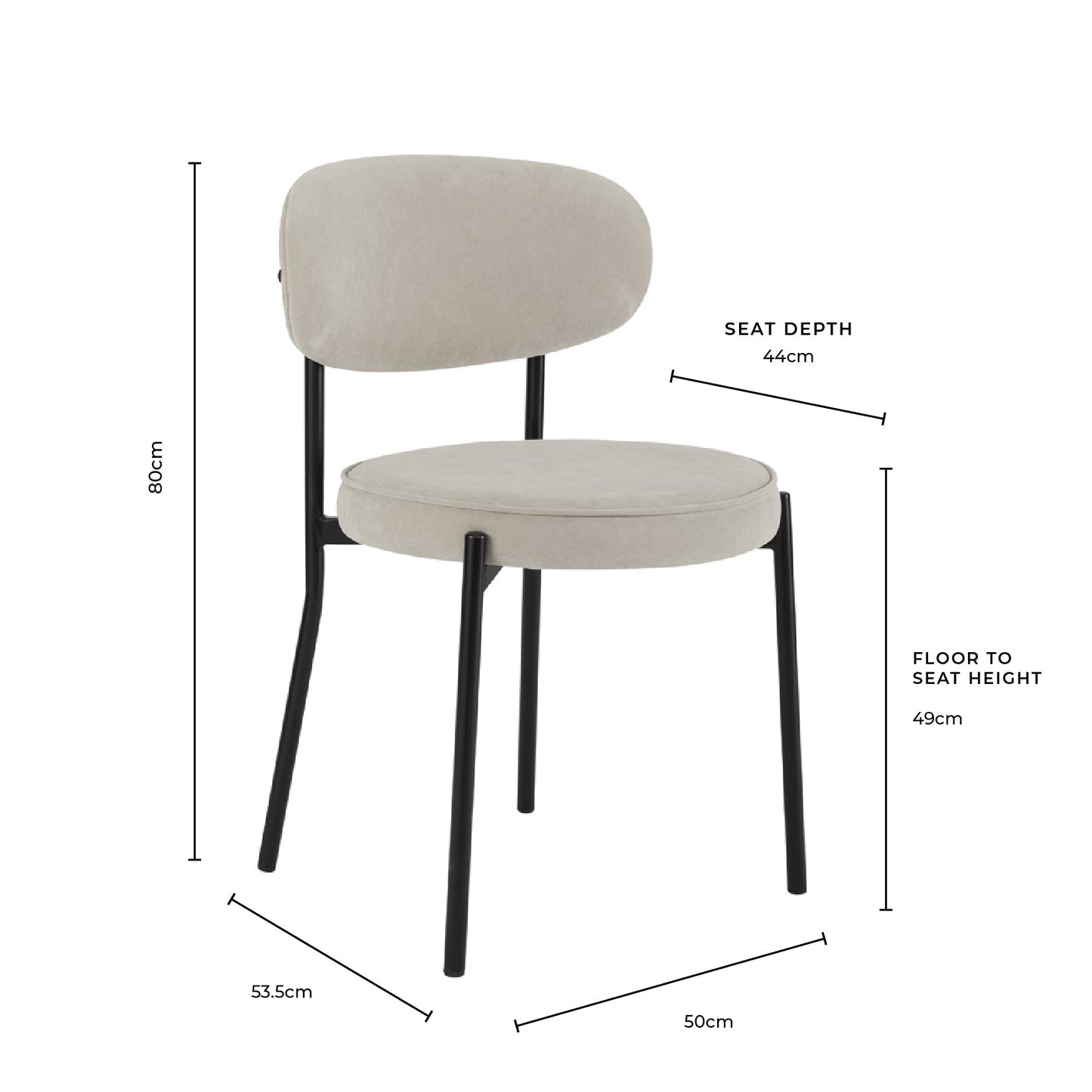 Dusk Mia Dining Chair in Matte Velvet